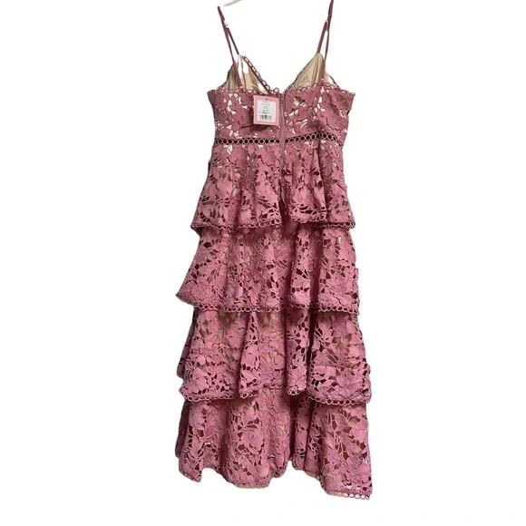 SHOWPO IN OTHER NEWS DRESS,Mauv Lace colour, size 10 - Picture 4 of 5